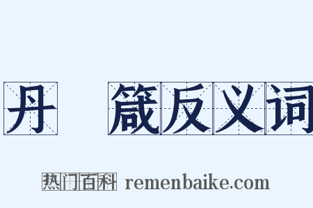 丹扆箴反义词是什么意思的图片